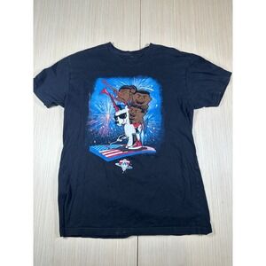 WWE Authentic T-Shirt Mens Medium Navy‎ Blue Graphic Print The New Day Pullover